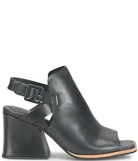 Kork-Ease Cline Leather Slingback Block Heel Sandals