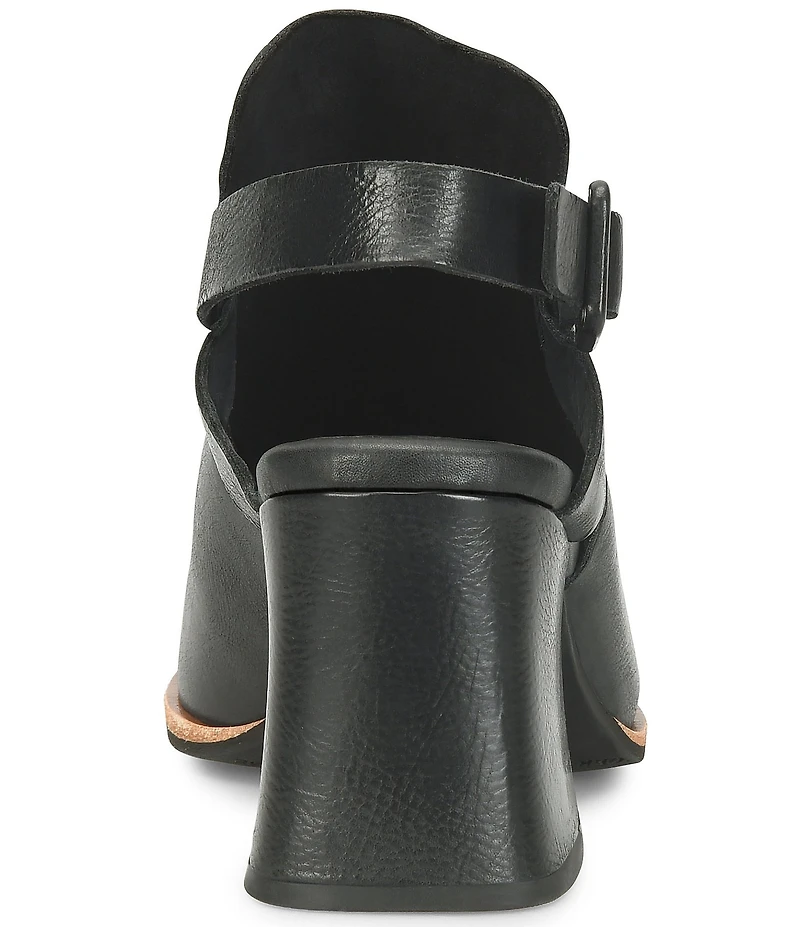 Kork-Ease Cline Leather Slingback Block Heel Sandals