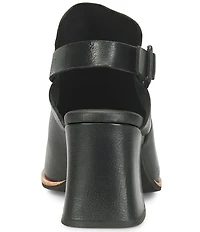 Kork-Ease Cline Leather Slingback Block Heel Sandals