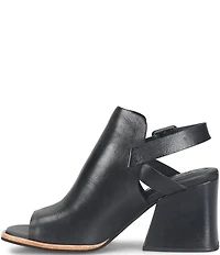 Kork-Ease Cline Leather Slingback Block Heel Sandals