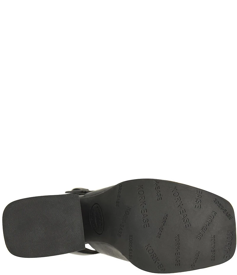 Kork-Ease Cline Leather Slingback Block Heel Sandals