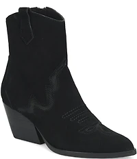 Kork-Ease Dallas Suede Mesh Inset Pointed Toe Western Booties