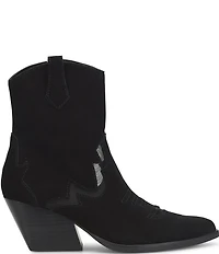 Kork-Ease Dallas Suede Mesh Inset Pointed Toe Western Booties