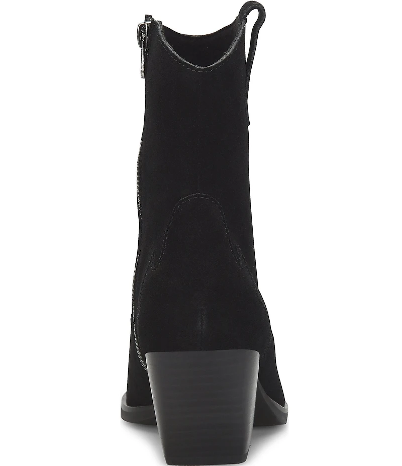 Kork-Ease Dallas Suede Mesh Inset Pointed Toe Western Booties