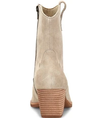 Kork-Ease Dallas Suede Mesh Inset Pointed Toe Western Booties