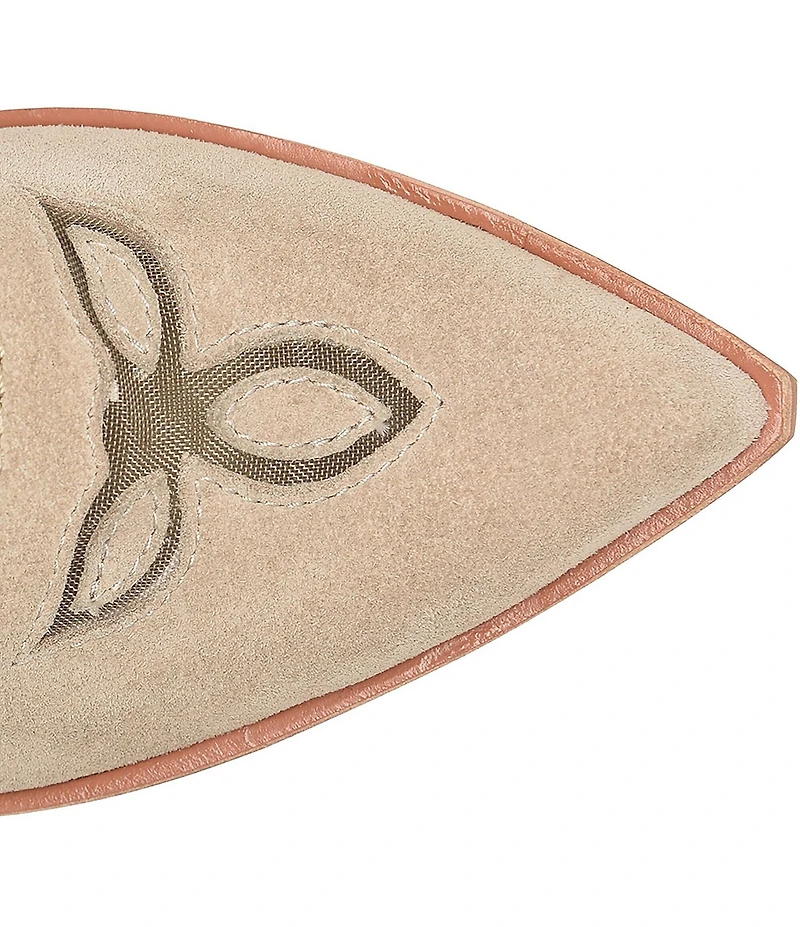 Kork-Ease Dallas Suede Mesh Inset Pointed Toe Western Booties