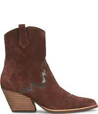 Kork-Ease Dallas Suede Mesh Inset Pointed Toe Western Booties