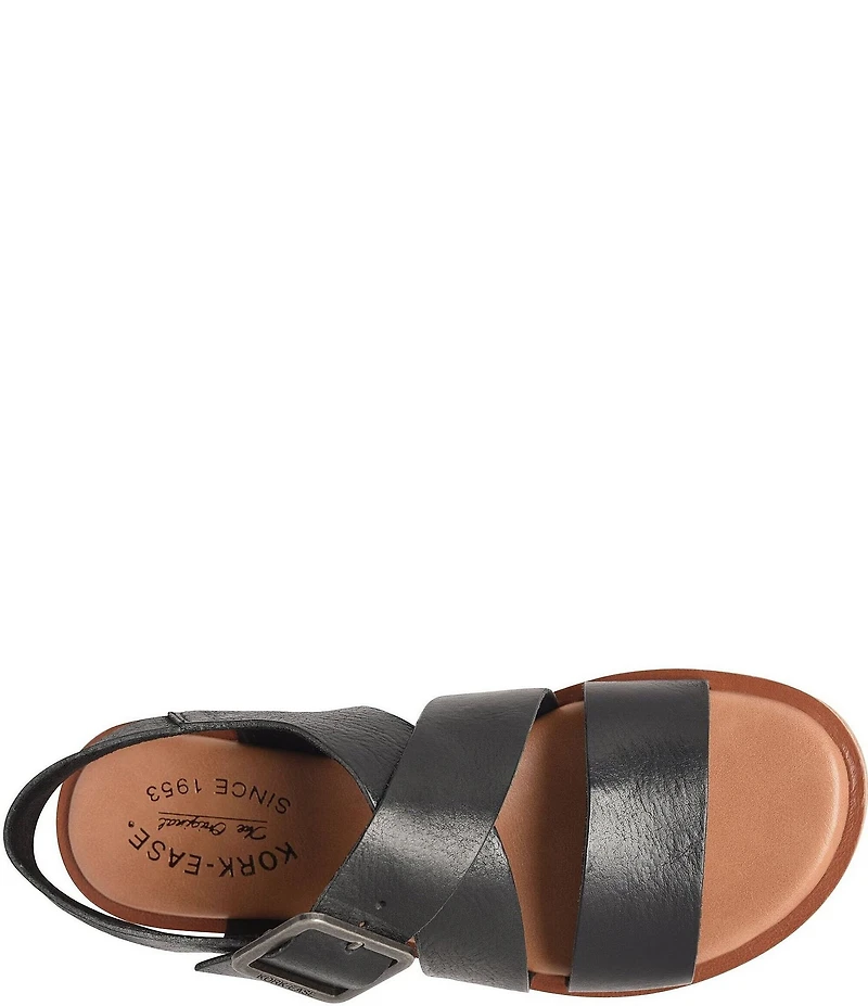 Kork-Ease Dara Leather Ankle Wrap Sandals