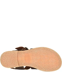 Kork-Ease Dara Metallic Leather Ankle Wrap Sandals