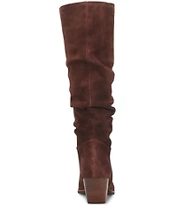 Kork-Ease Darlene Suede Slouch Shaft Pointed Toe Tall Boots