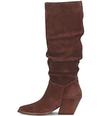 Kork-Ease Darlene Suede Slouch Shaft Pointed Toe Tall Boots