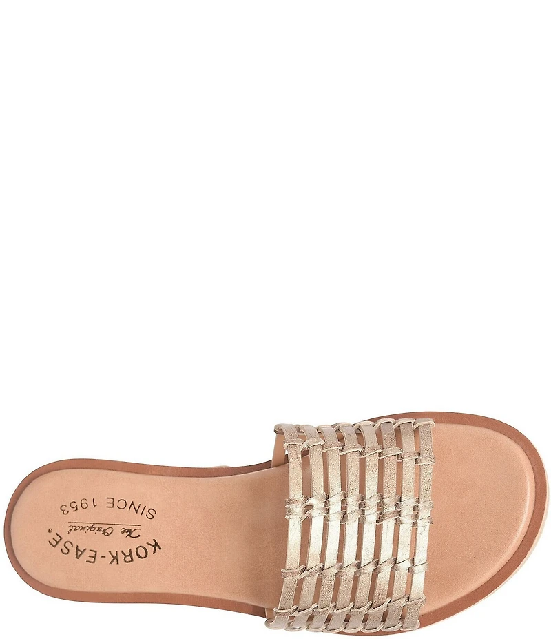 Kork-Ease Deja Handwoven Leather Banded Slide Sandals