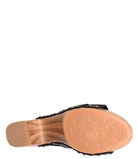Kork-Ease Devan Woven Studded Leather Platform Slide Sandals