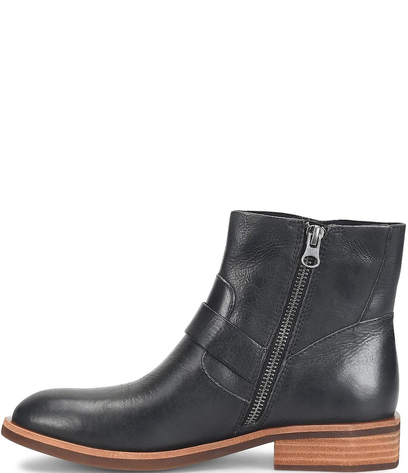 Kork-Ease Ellinor Leather Buckle Hardware Moto Booties