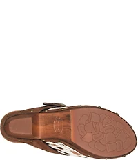 Kork-Ease Gemini Animal Printed Calf Hair Studded Mule Clogs