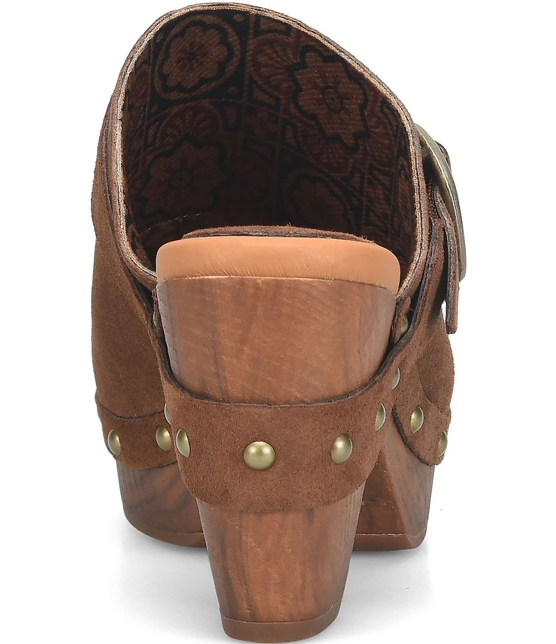 Kork-Ease Gemini Suede Studded Platform Mule Clogs