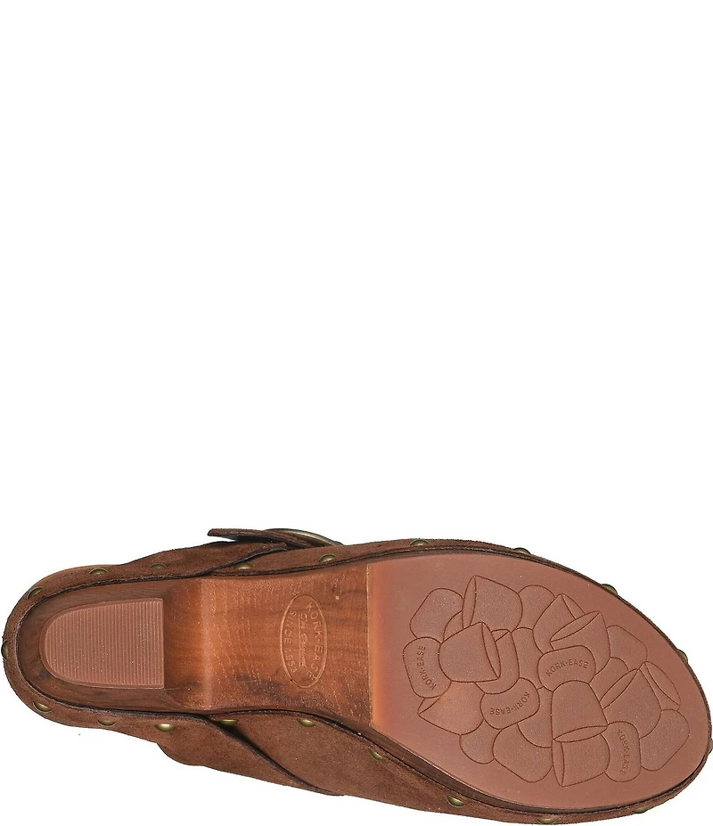Kork-Ease Gemini Suede Studded Platform Mule Clogs