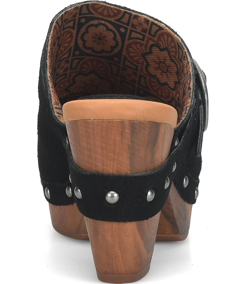 Kork-Ease Gemini Suede Studded Platform Mule Clogs