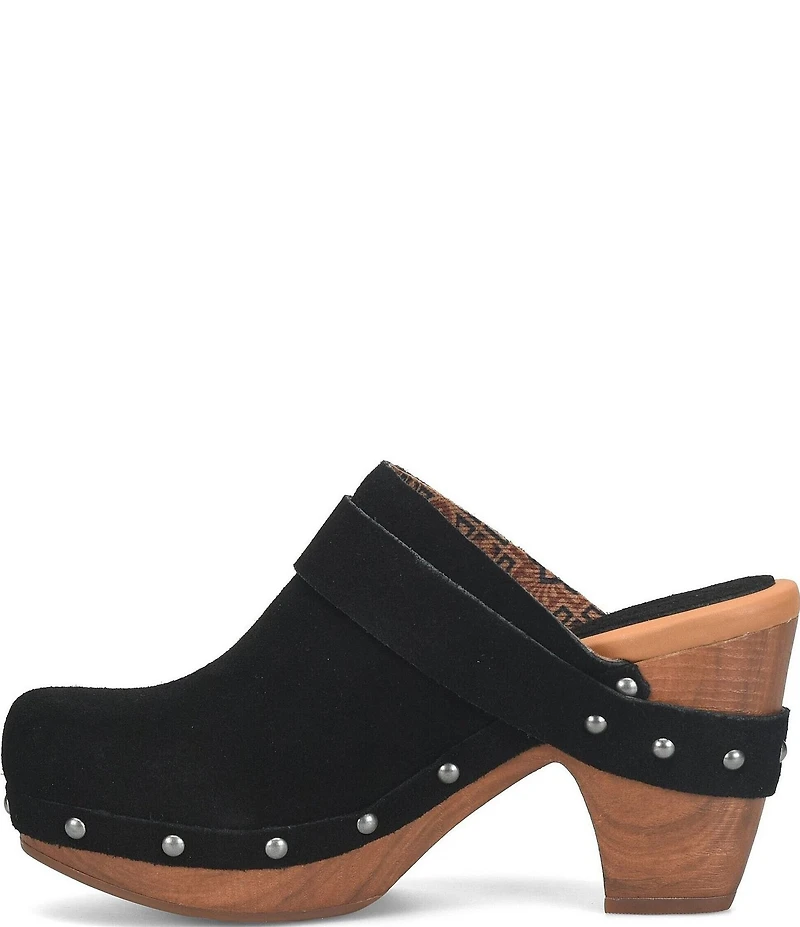Kork-Ease Gemini Suede Studded Platform Mule Clogs