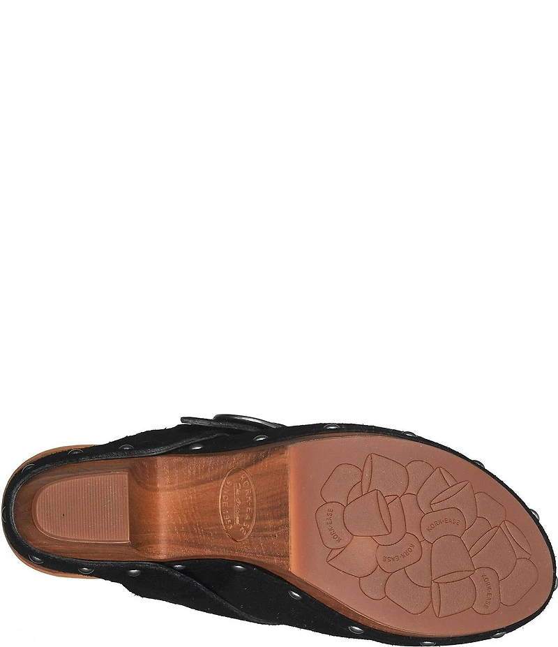 Kork-Ease Gemini Suede Studded Platform Mule Clogs