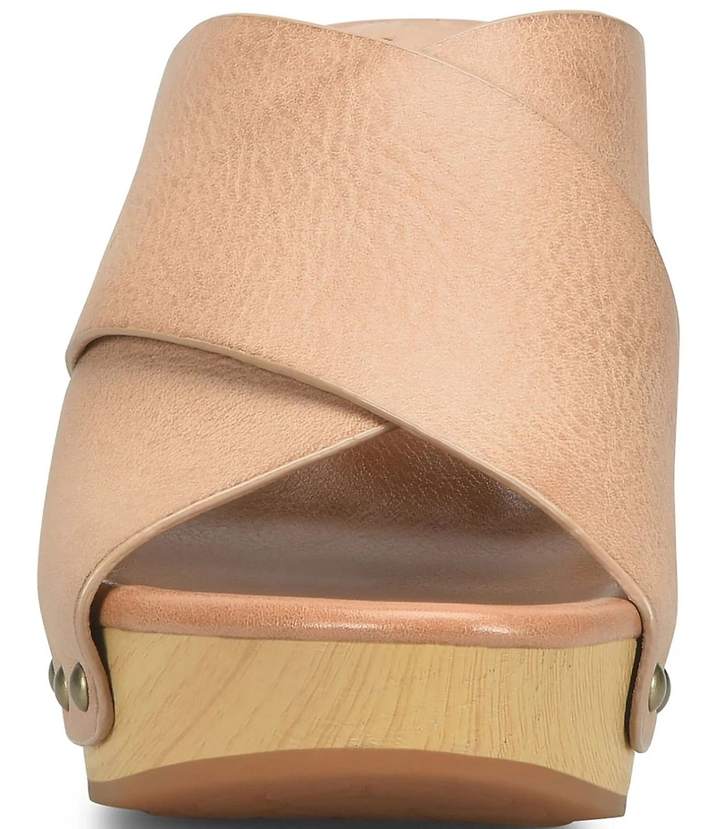 Kork-Ease Gracie Leather Studded Cross Band High Heel Platform Sandals