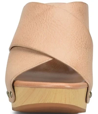 Kork-Ease Gracie Leather Studded Cross Band High Heel Platform Sandals