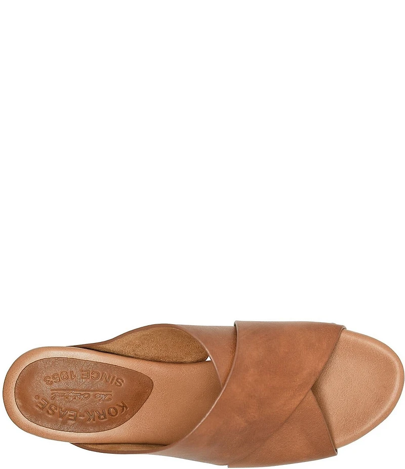 Kork-Ease Gracie Leather Studded Cross Band High Heel Platform Sandals