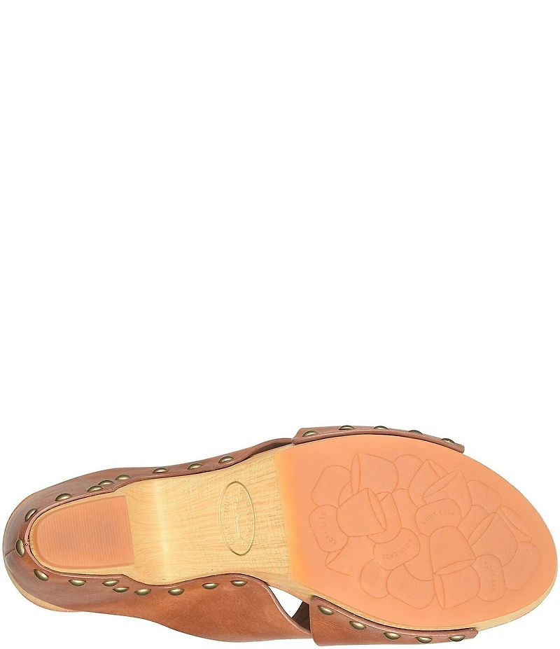 Kork-Ease Gracie Leather Studded Cross Band High Heel Platform Sandals