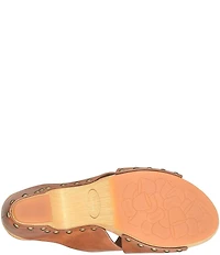 Kork-Ease Gracie Leather Studded Cross Band High Heel Platform Sandals