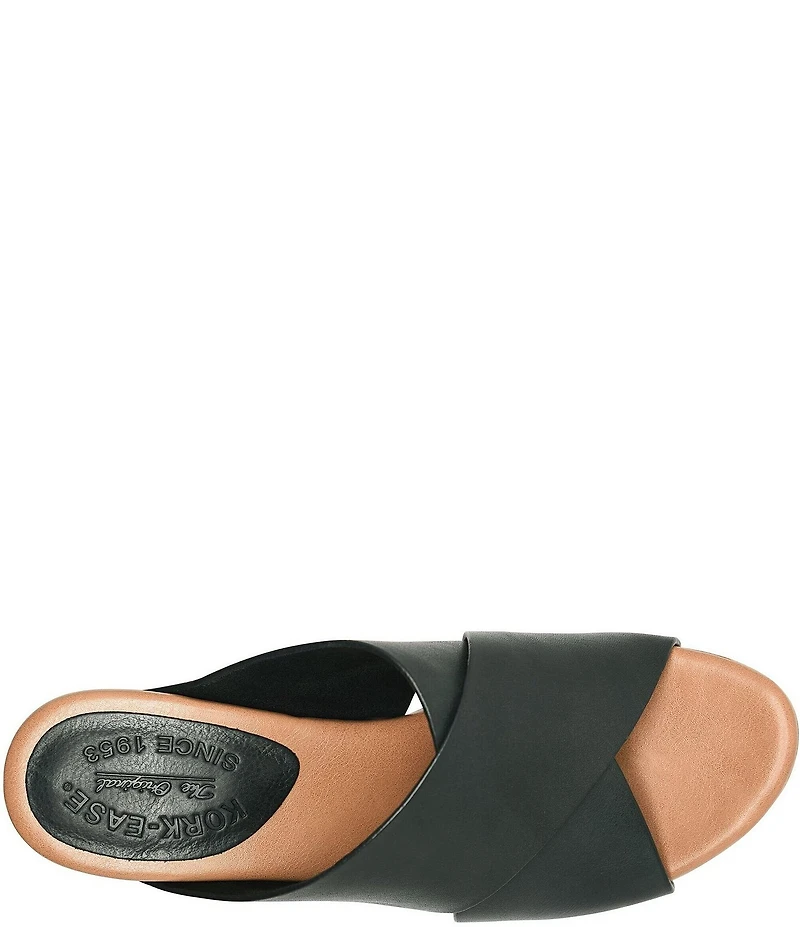 Kork-Ease Gracie Leather Studded Cross Band High Heel Platform Sandals