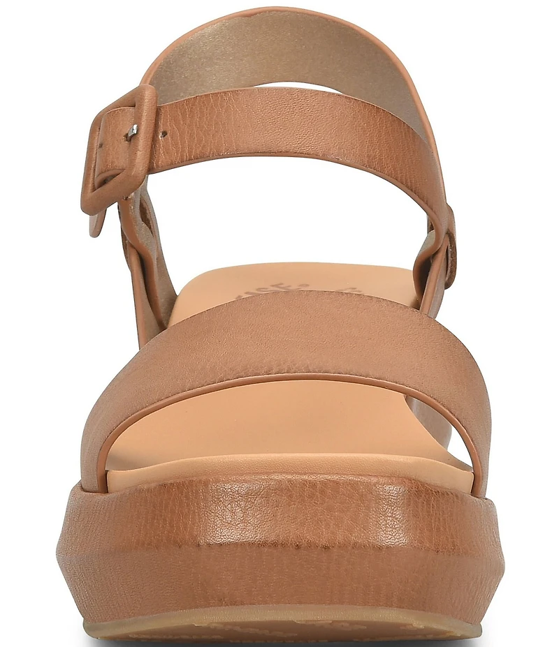 Kork-Ease Hallie Leather Quarter Strap Wedge Sandals