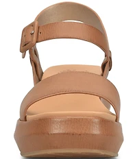 Kork-Ease Hallie Leather Quarter Strap Wedge Sandals