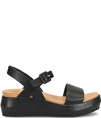 Kork-Ease Hallie Leather Quarter Strap Wedge Sandals