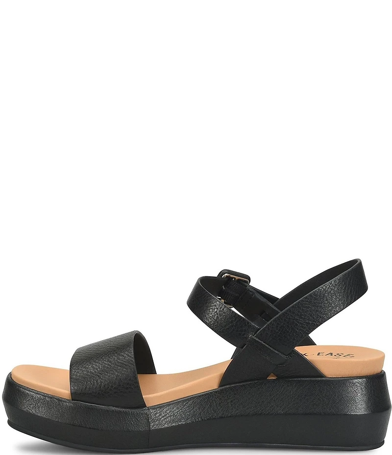 Kork-Ease Hallie Leather Quarter Strap Wedge Sandals
