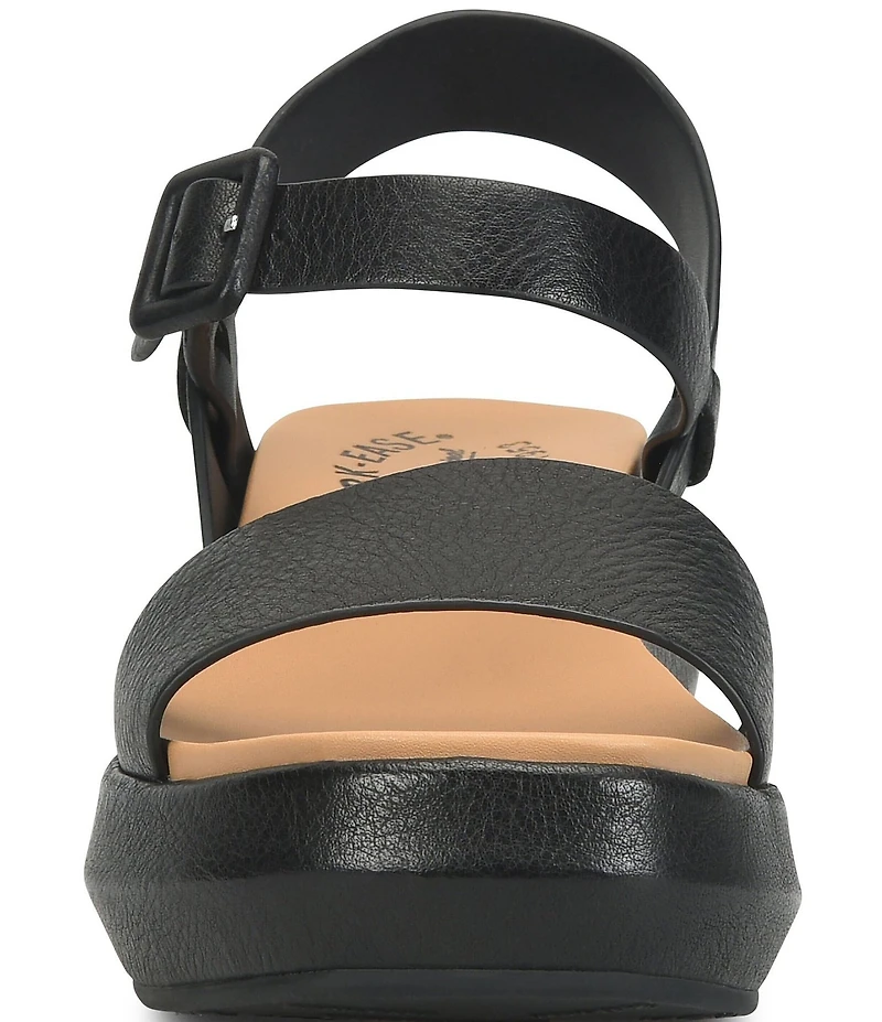 Kork-Ease Hallie Leather Quarter Strap Wedge Sandals