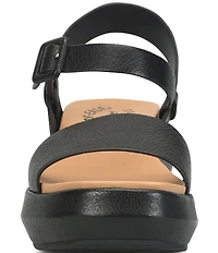 Kork-Ease Hallie Leather Quarter Strap Wedge Sandals