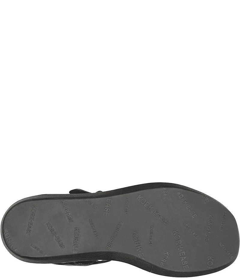 Kork-Ease Hallie Leather Quarter Strap Wedge Sandals