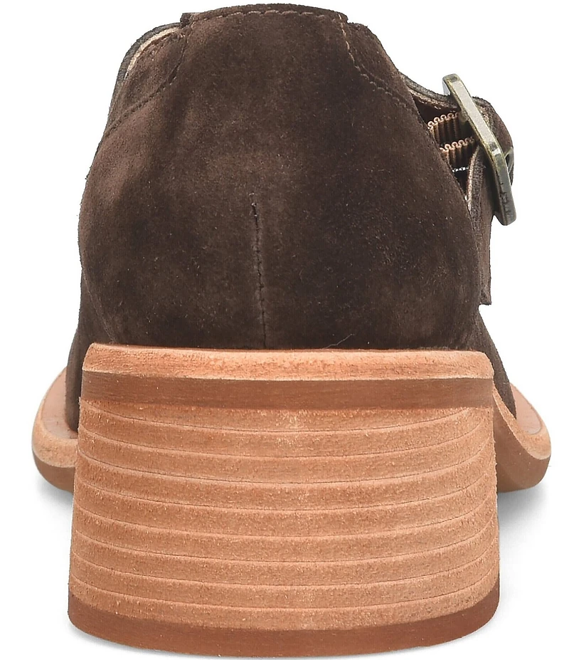 Kork-Ease Jesse Suede Block Heel T-Strap Mary Janes