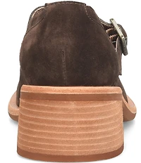 Kork-Ease Jesse Suede Block Heel T-Strap Mary Janes