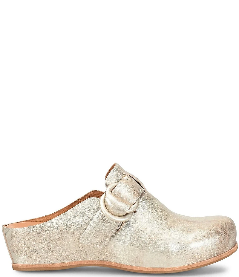 Kork-Ease Kori Leather D-Ring Hardware Wedge Clogs