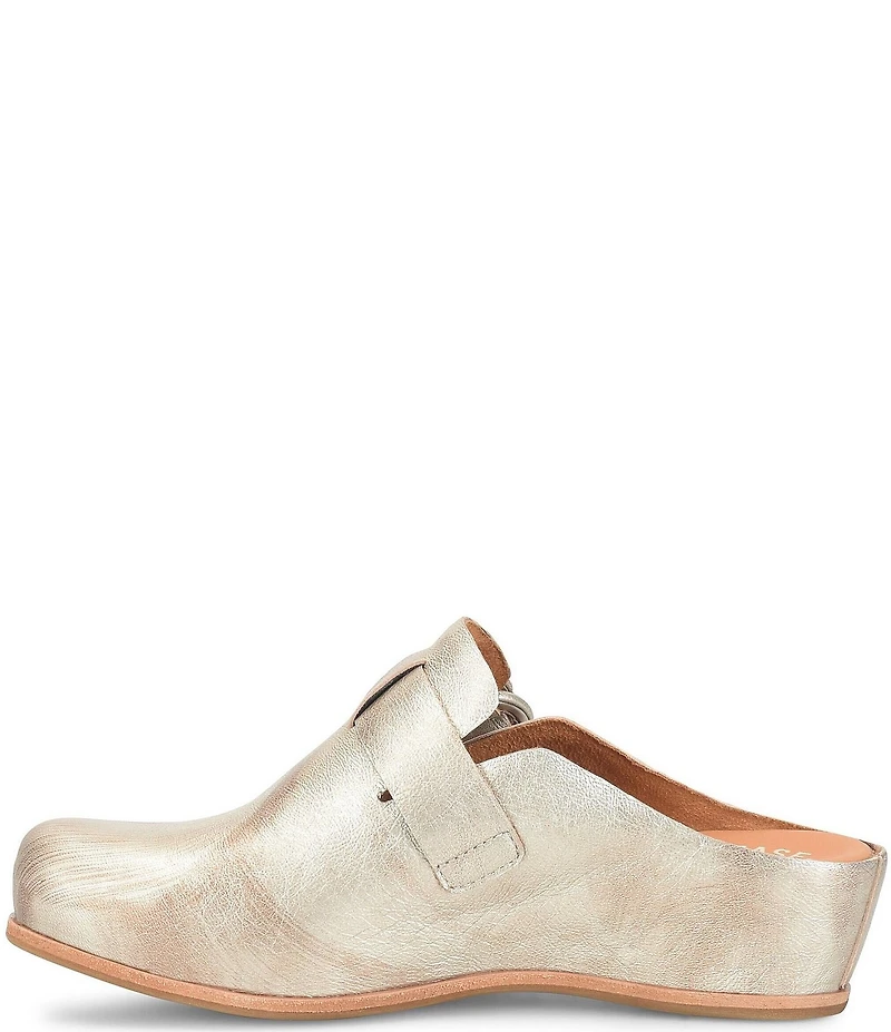Kork-Ease Kori Leather D-Ring Hardware Wedge Clogs