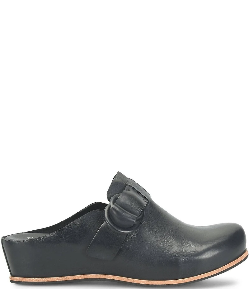 Kork-Ease Kori Leather D-Ring Hardware Wedge Clogs