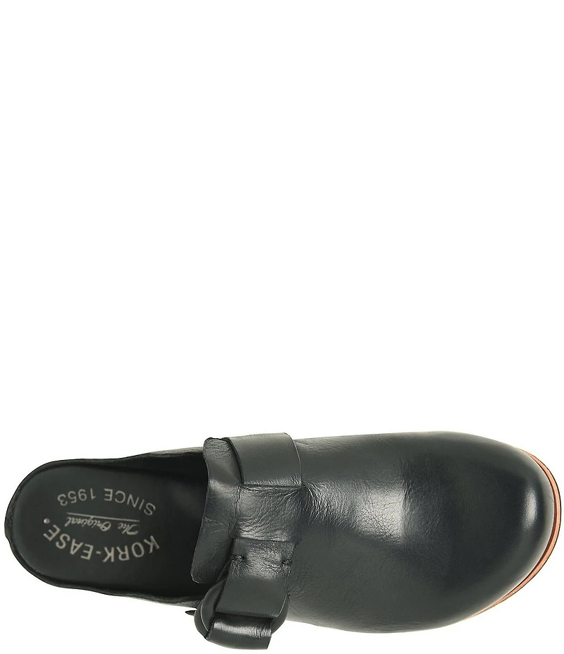 Kork-Ease Kori Leather D-Ring Hardware Wedge Clogs