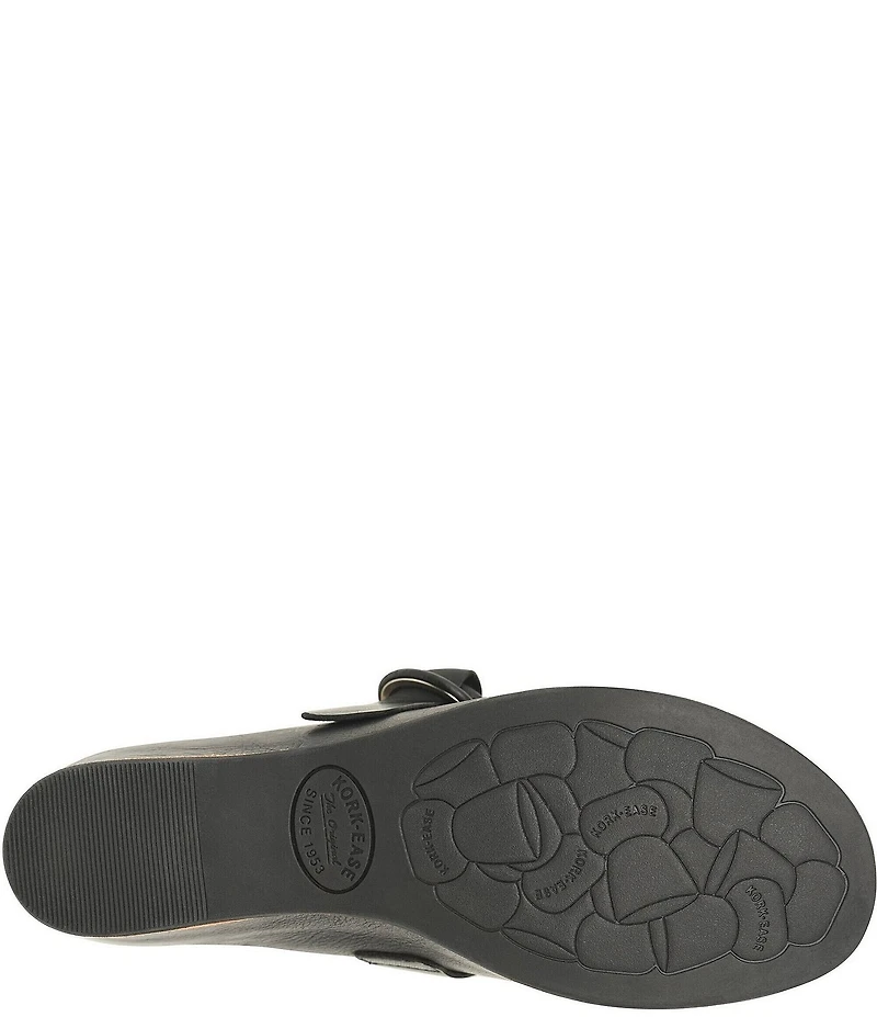 Kork-Ease Kori Leather D-Ring Hardware Wedge Clogs