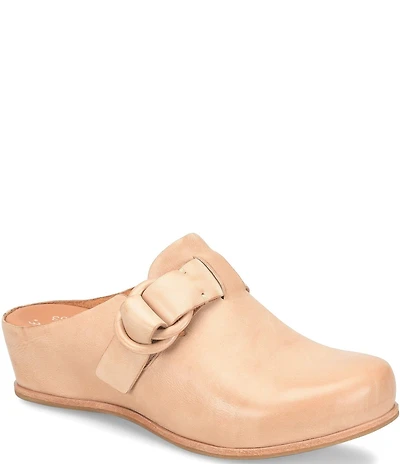 Kork-Ease Kori Leather D-Ring Hardware Wedge Clogs