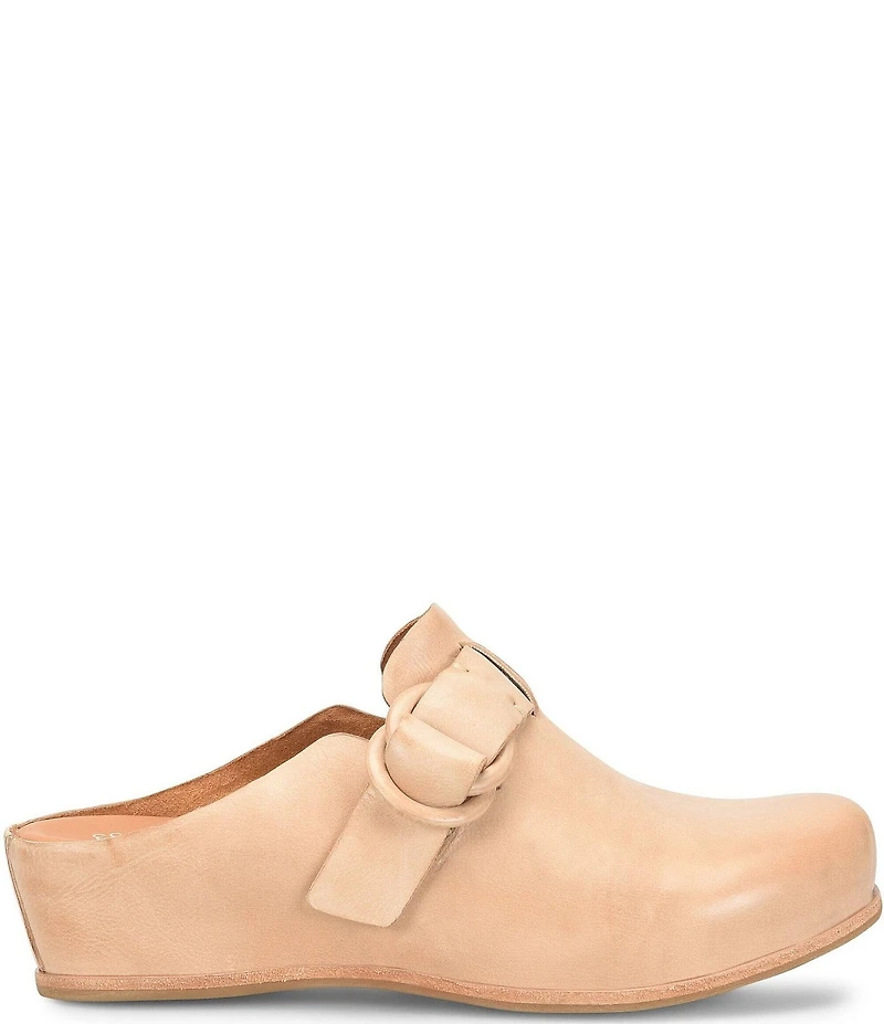 Kork-Ease Kori Leather D-Ring Hardware Wedge Clogs