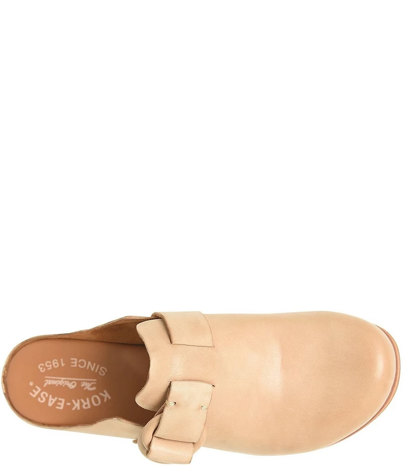 Kork-Ease Kori Leather D-Ring Hardware Wedge Clogs