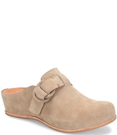 Kork-Ease Kori Suede D-Ring Hardware Wedge Clogs