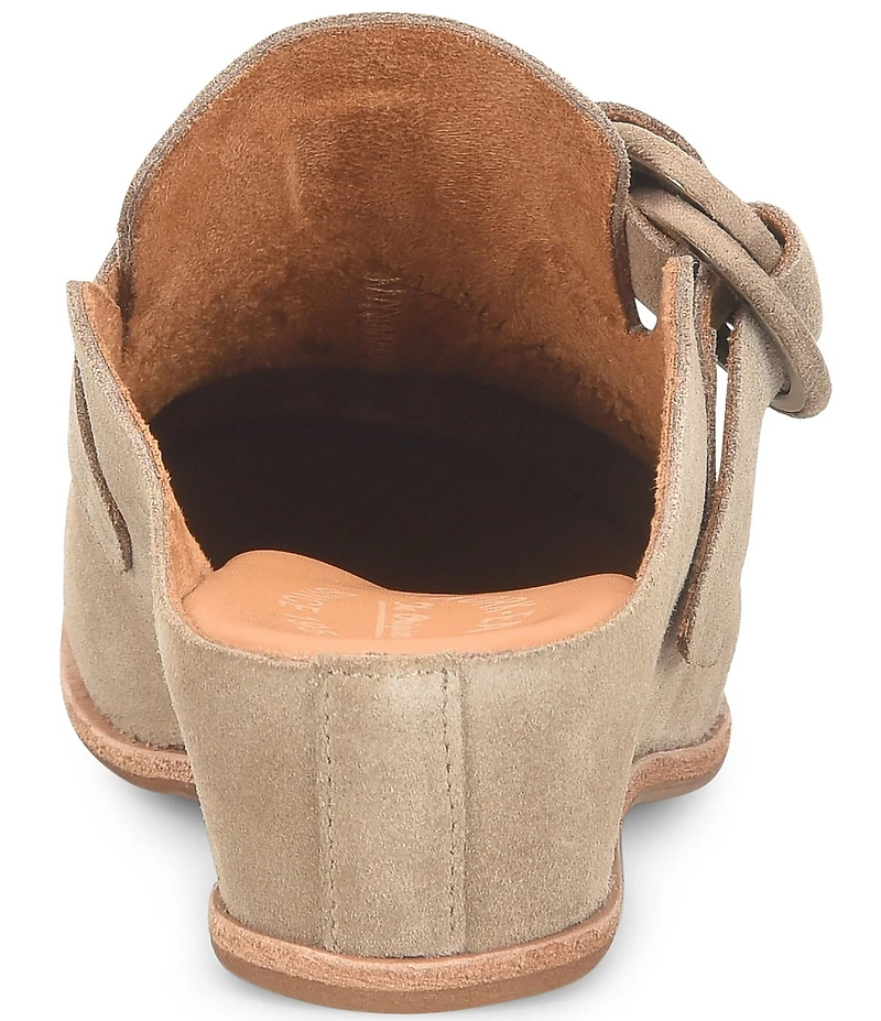 Kork-Ease Kori Suede D-Ring Hardware Wedge Clogs