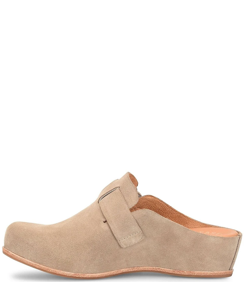 Kork-Ease Kori Suede D-Ring Hardware Wedge Clogs